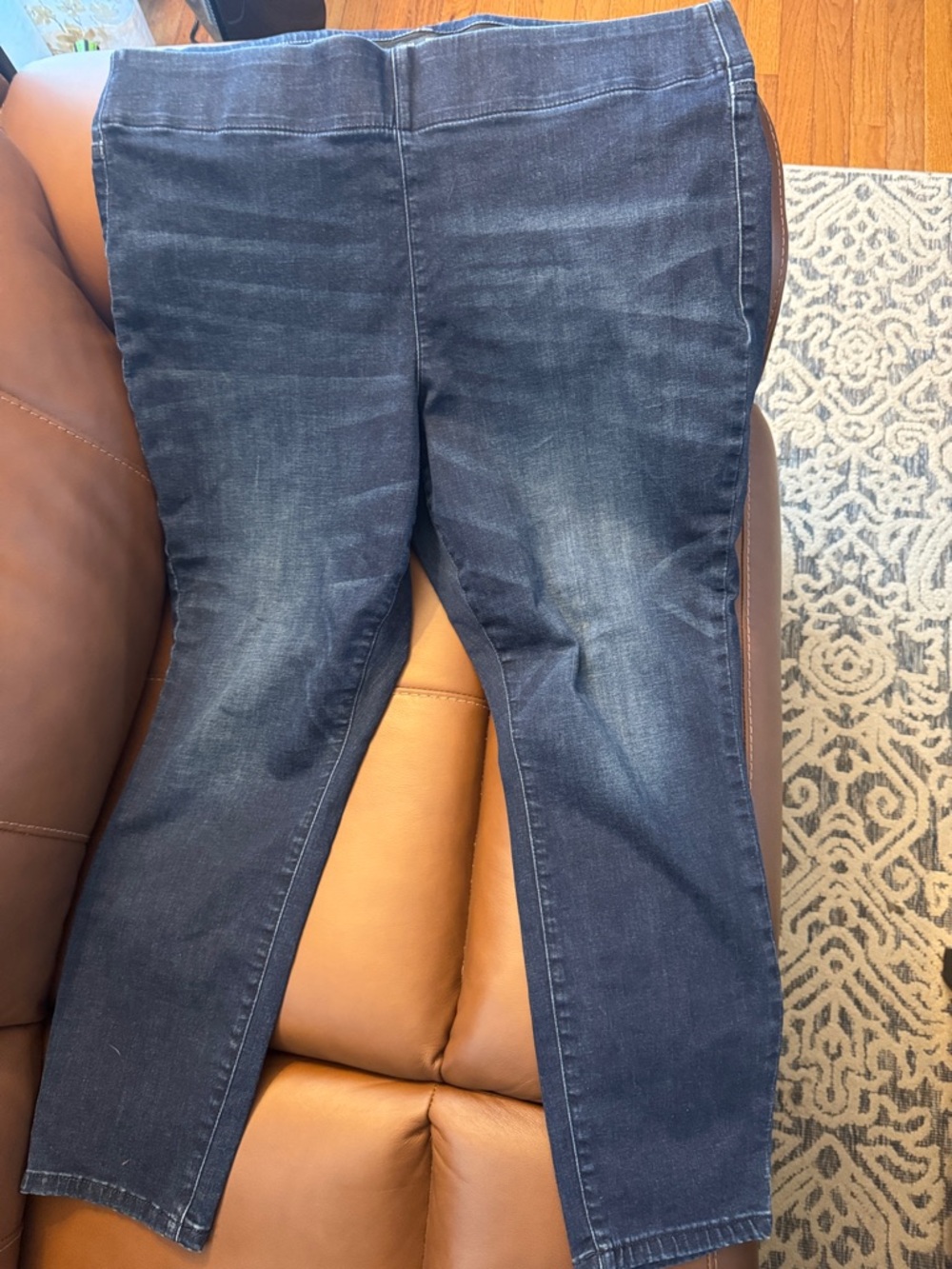 Simply Vera Vera Wang Dark Blue Cropped Stretch Jeggings